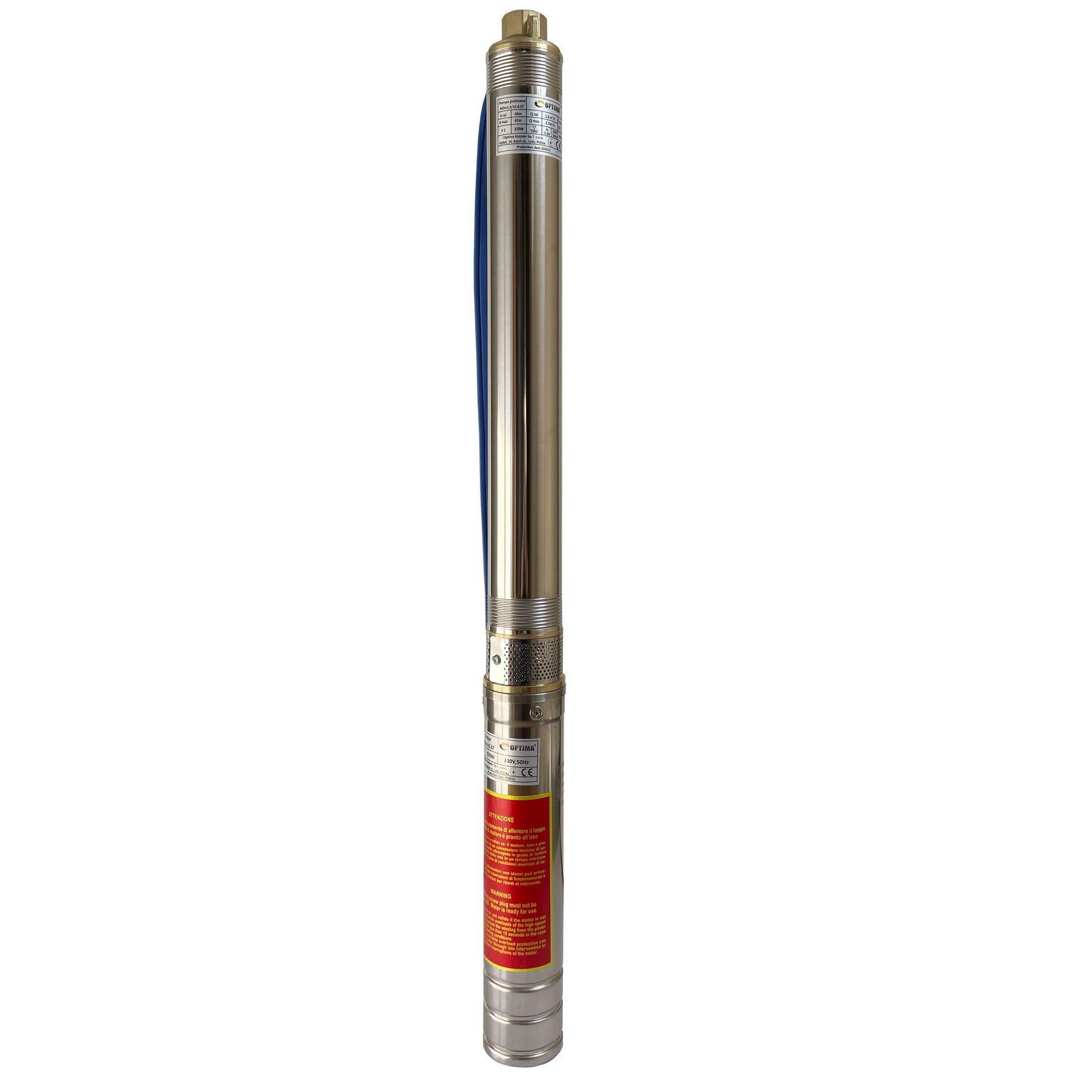 Насос скважинный с повышенной стойкостью к песку 3″ Optima 3SDm1,8/15 0,37 кВт 61 м и пульт и кабель1,5 м (000021397) Насос скважинный с повышенной стойкостью к песку 3″ Optima 3SDm1,8/15 0,37 кВт 61 м и пульт и кабель1,5 м (000021397)