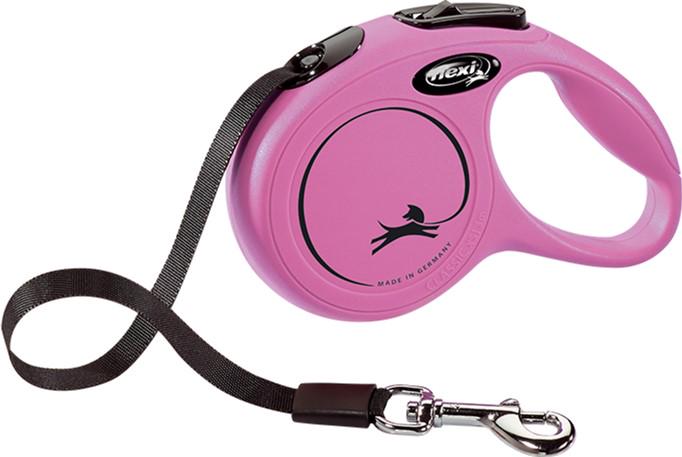 Поводок-рулетка Flexi New Classic XS 3 м Розовый (4000498023136)