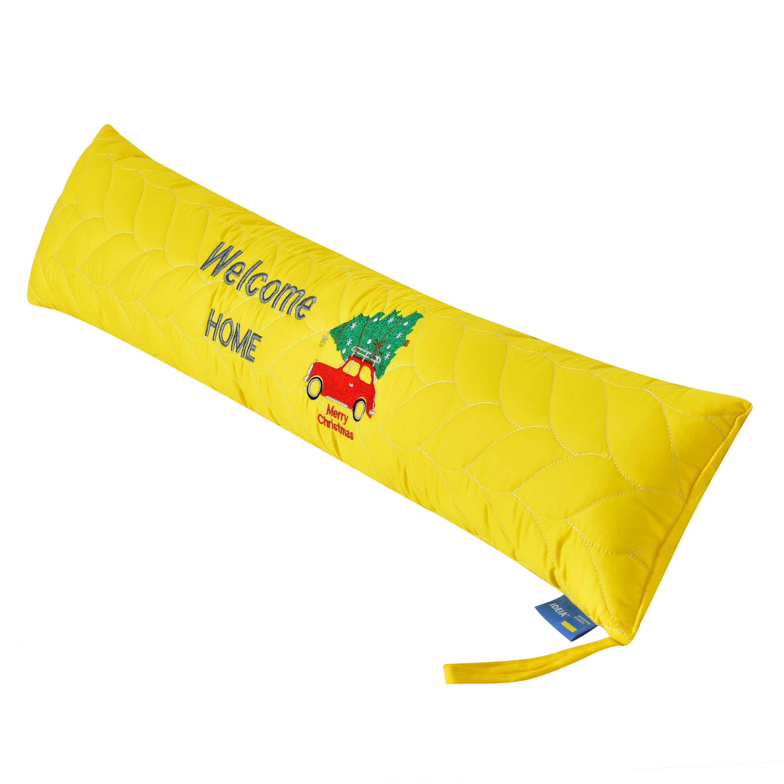 Подушка-валик декоративная IDEIA антиаллергенная с вышивкой 15х90 см Желтый (26082)