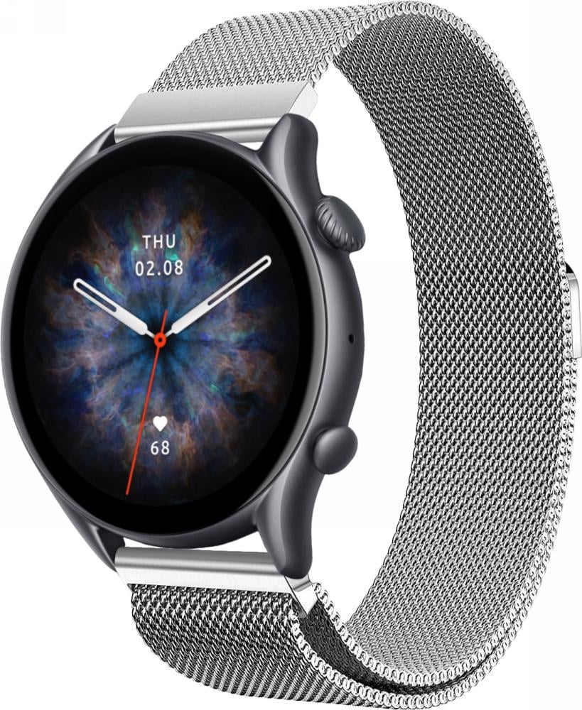 Ремешок Миланская Петля Milano для Amazfit GTR 3 Silver (24016)