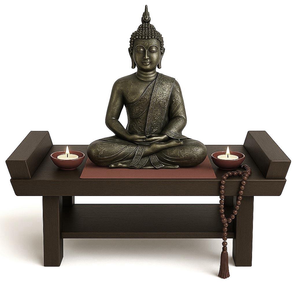 Вівтар для медитації з дерева Таджині Мокко (ЛАТ-000510)