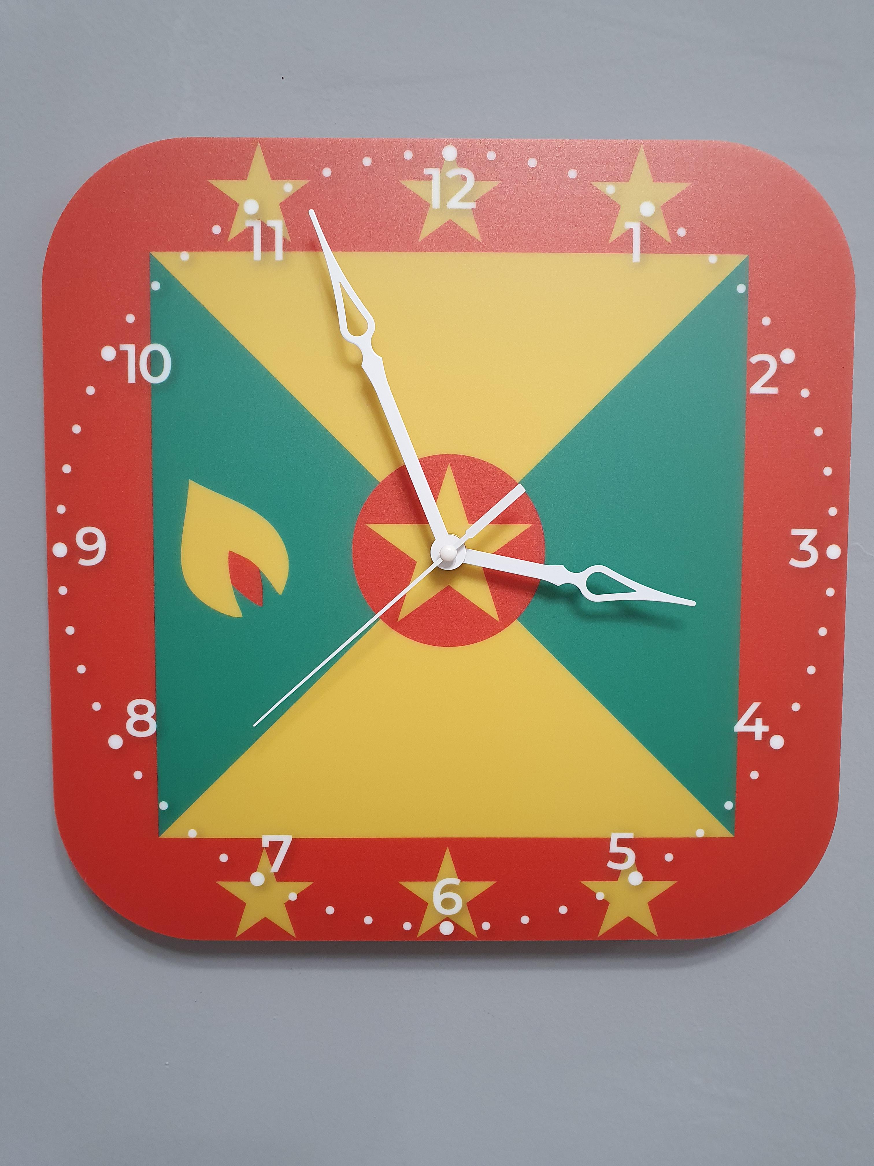 Часы настенные флаг Гренады (3709)