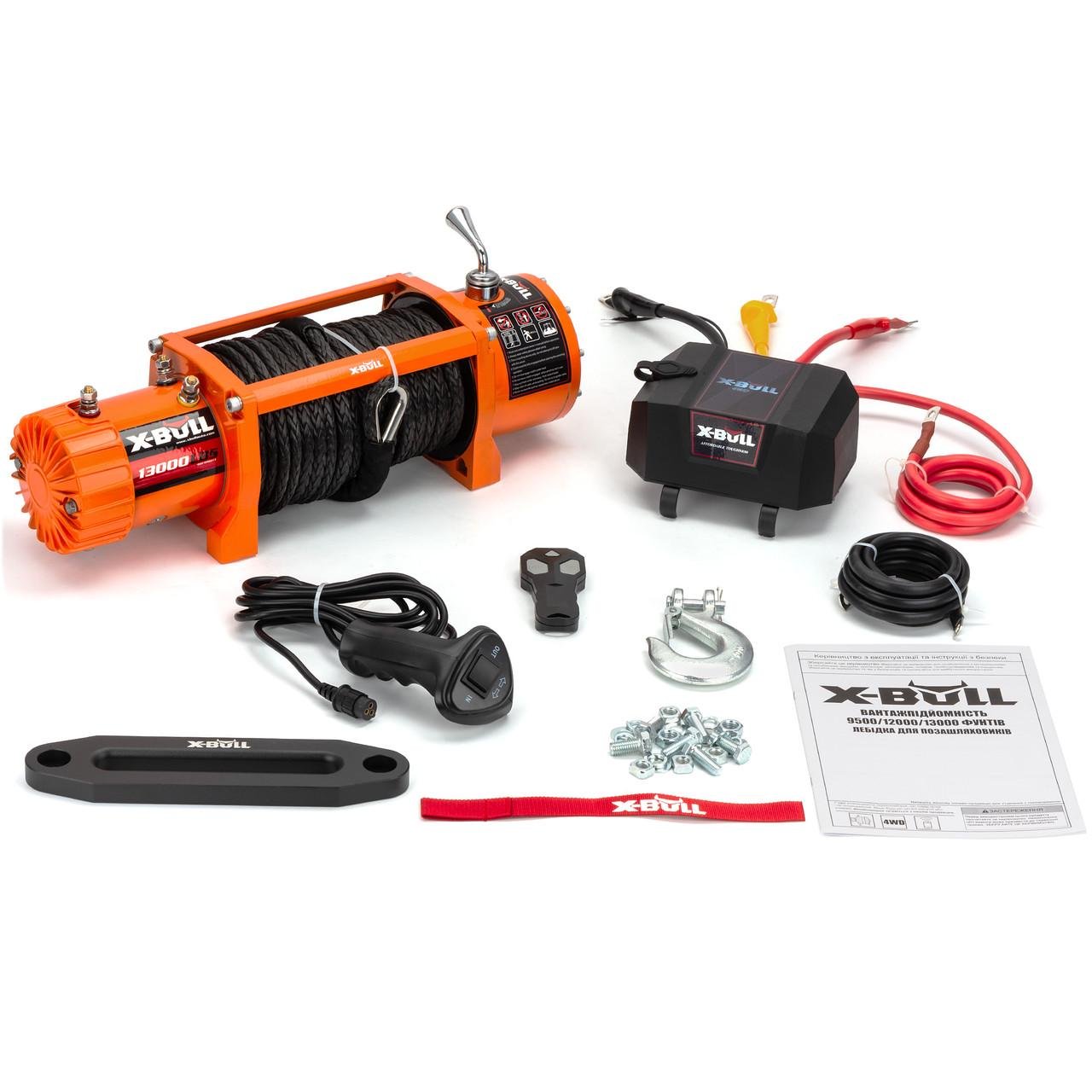 Лебідка автомобільна електрична X-Bull з синтетичною мотузкою - фото 3