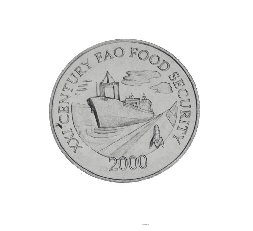 Коллекционная монета Панама 1 сентесимо 2000 UNC FAO ФАО