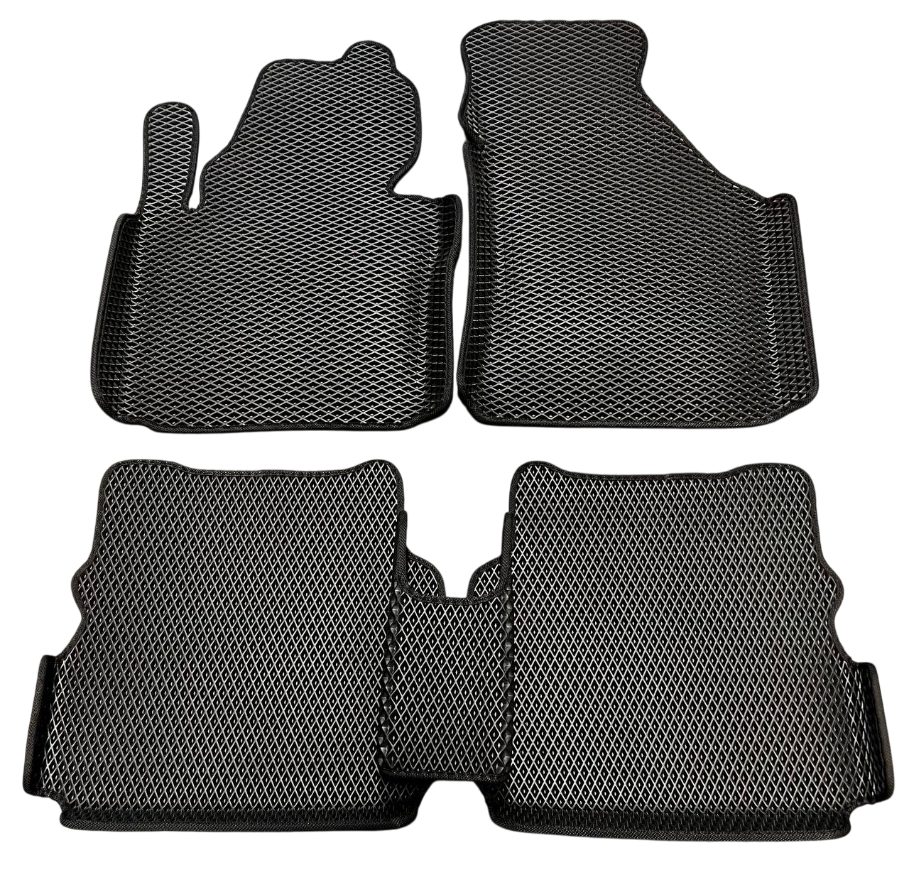 Коврики EVA с бортиками в салон для Volkswagen Caddy 4 двери 2004-2020 гг. Черный (1984985231)