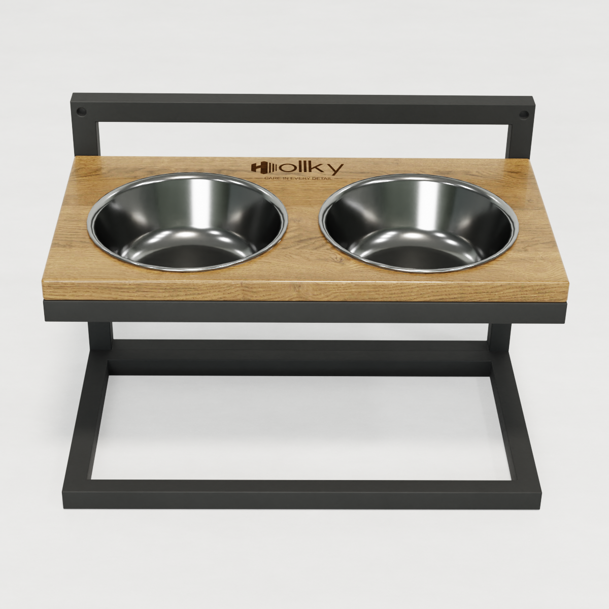 Миски на регулируемой подставке для средних собак Hollky Flex M 2х0,85 л (FM-422530-GRNT) - фото 3