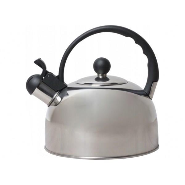 Чайник Kamille зі свистком та чорною ручкою 2,5 л (31637749)