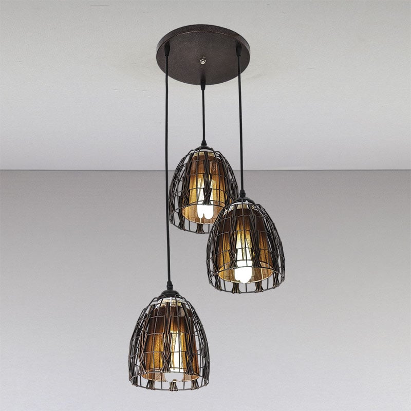 Люстра підвісна Лофт Light House Коричневий (LS-13144-3)