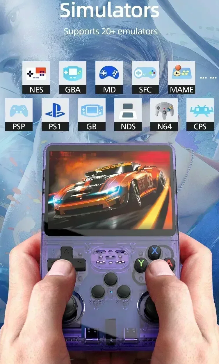 Ігрова ретро консоль Game Master R36S 1/64GB 15000 ігор Black - фото 7