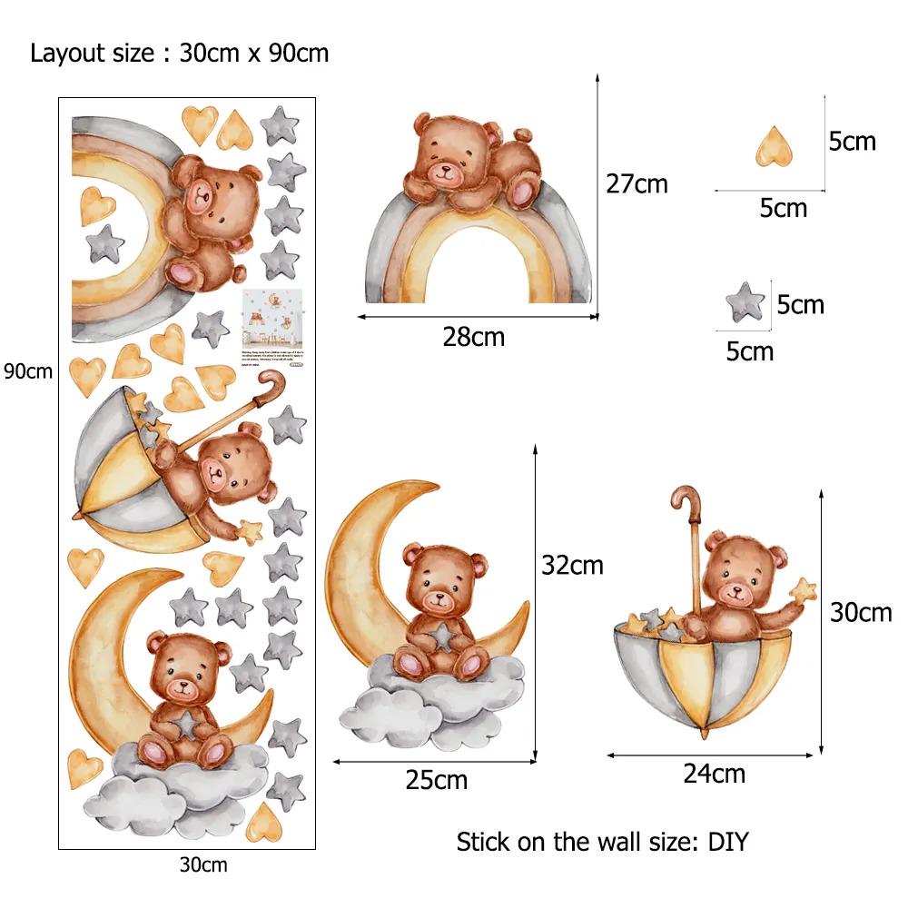 Наклейки вінілові Три ведмежати декоративні в дитячу кімнату 30х90 см - фото 5 Наклейки вінілові Три ведмежати декоративні в дитячу кімнату 30х90 см - фото 5