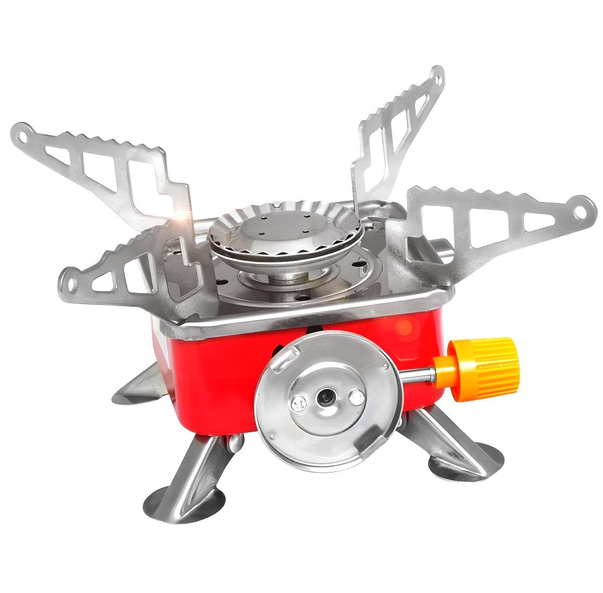 Газовая горелка портативная туристическая Ava с 3 газовыми баллонами Aerosollab 220 г Red (451177718)