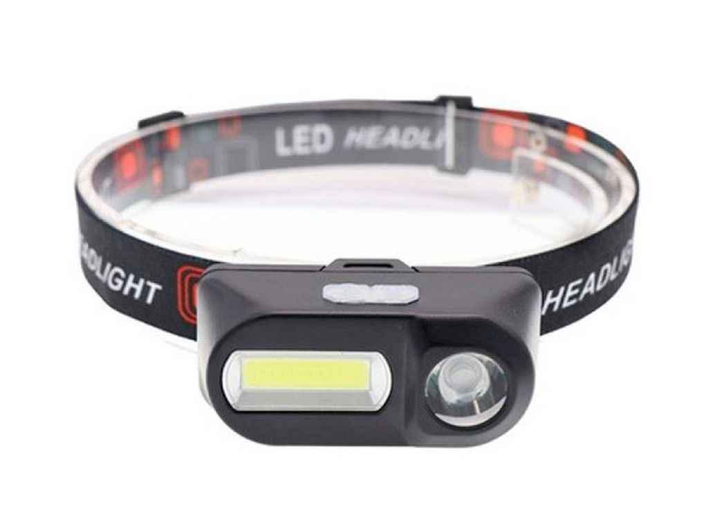 Фонарик налобный Bailong BL 1801A/1804A COB XPE/сенсор 18650 usb charge (786682)