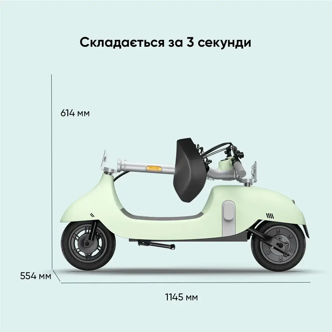 Электросамокат с сидением OKAI Ceetle PRO EA10C 10" 350 900 W 25Km/h 10,4Ah 55km 20% NFC App 29 кг Mint Green - фото 6