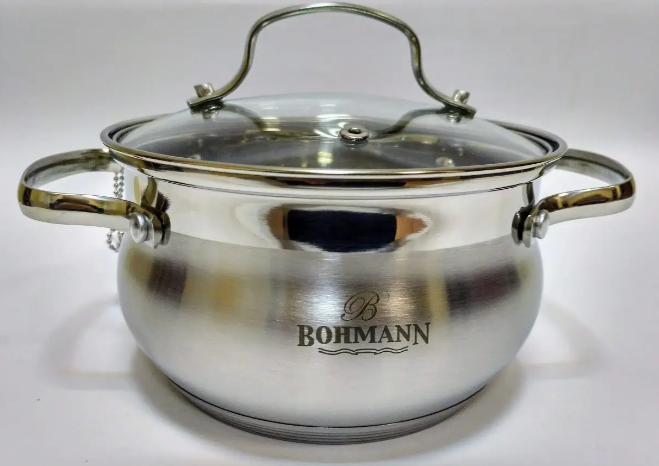 Каструля з кришкою Bohmann з нержавіючої сталі 3 л 20 см (5114-20)