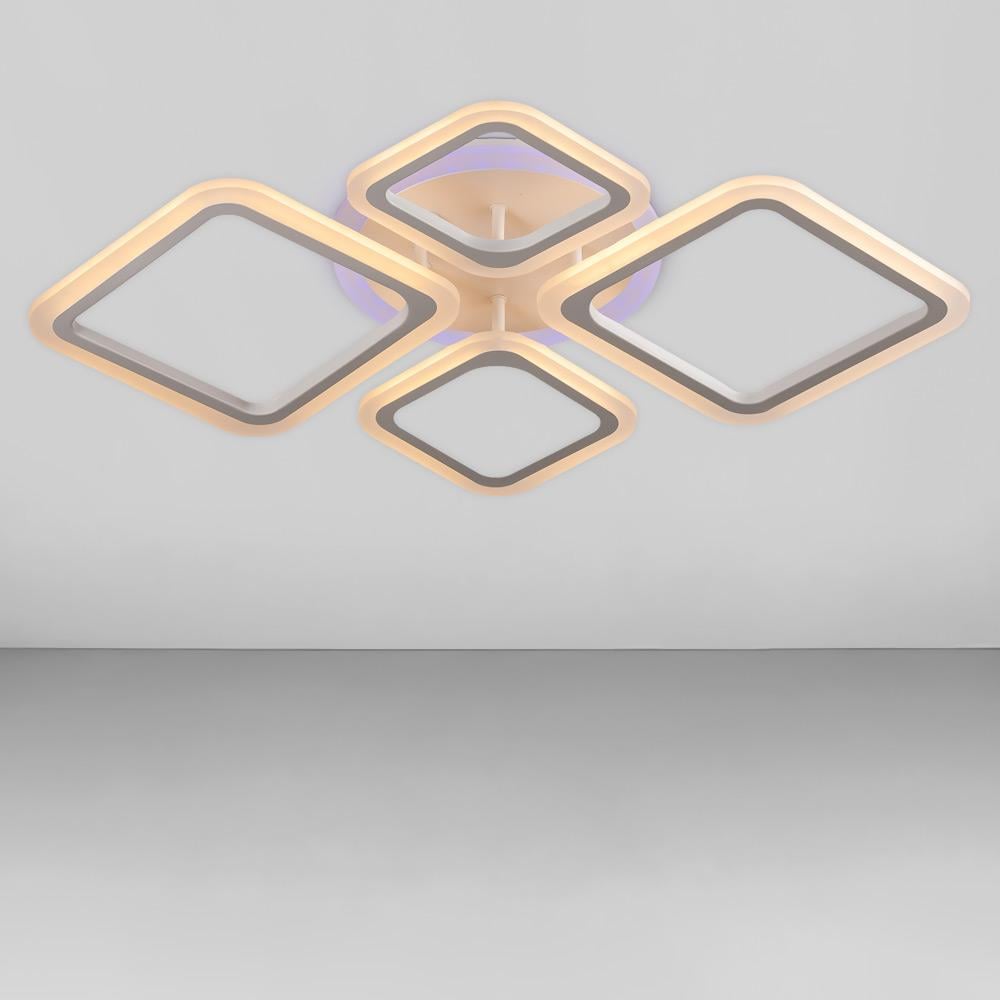 Люстра потолочная Led Light House SL-18183/2/2 WT/RGB 96W Dimmer 3000-6000К 130х700х510 мм Белый