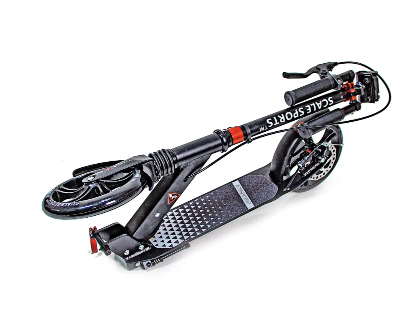 Самокат металлический Scale Sports SS-12 с дисковым тормозом и LED-фонарем Белый (2489481774) - фото 3 Самокат металлический Scale Sports SS-12 с дисковым тормозом и LED-фонарем Белый (2489481774) - фото 3