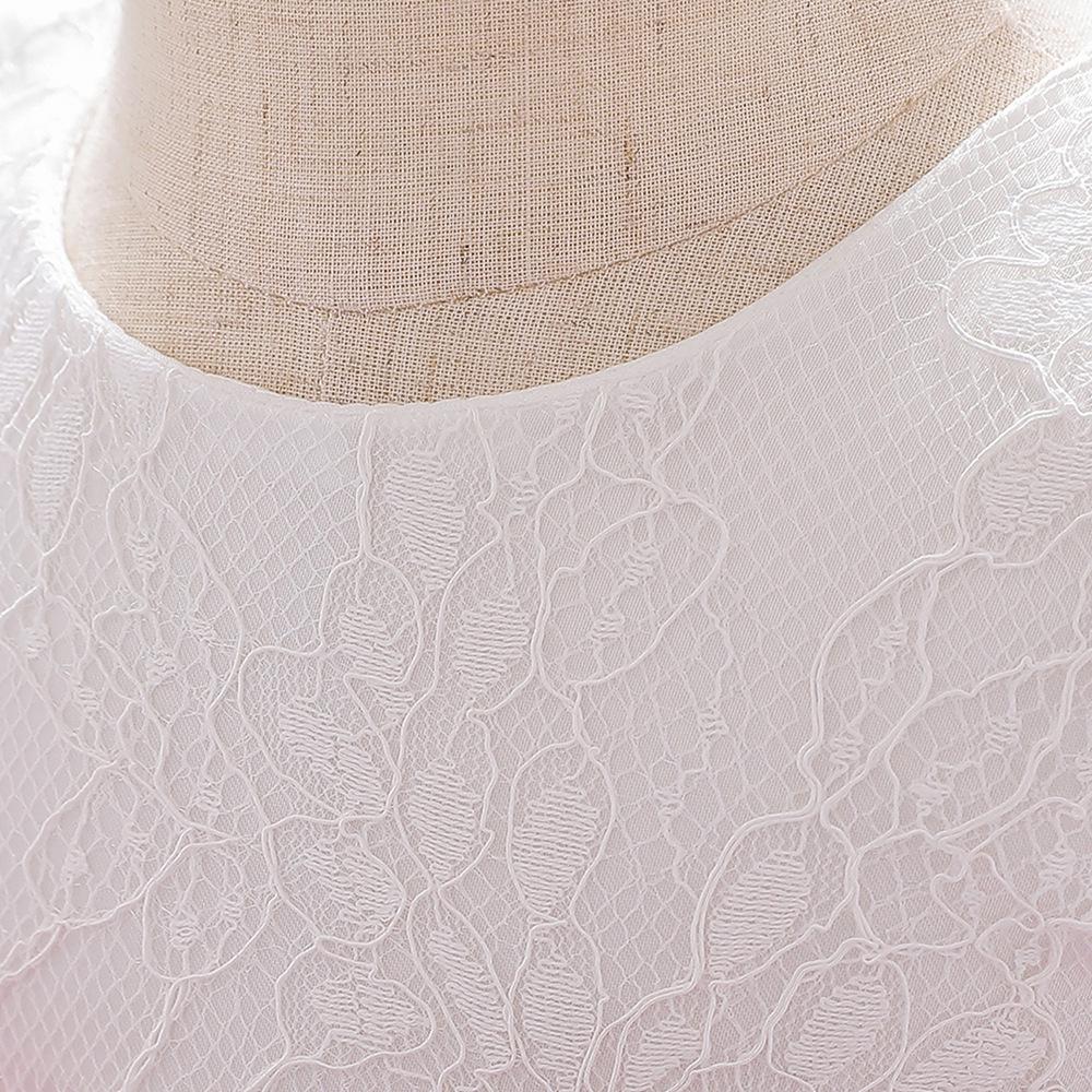 Платье праздничное для девочки KatyKids Илона с кружевом и бантом 70 см Темно-розовый с белым (10039200200) - фото 4