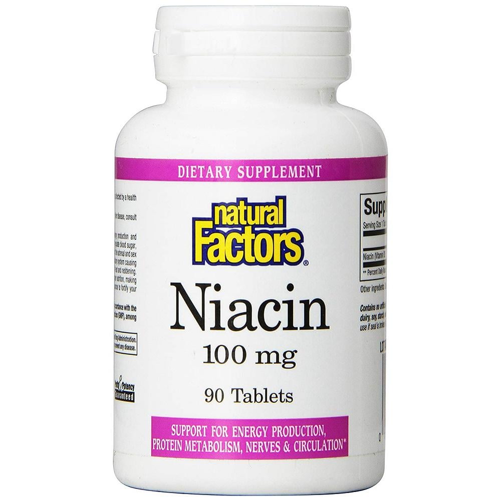 Ніацін Natural Factors Niacin 100 mg 90 Tabs