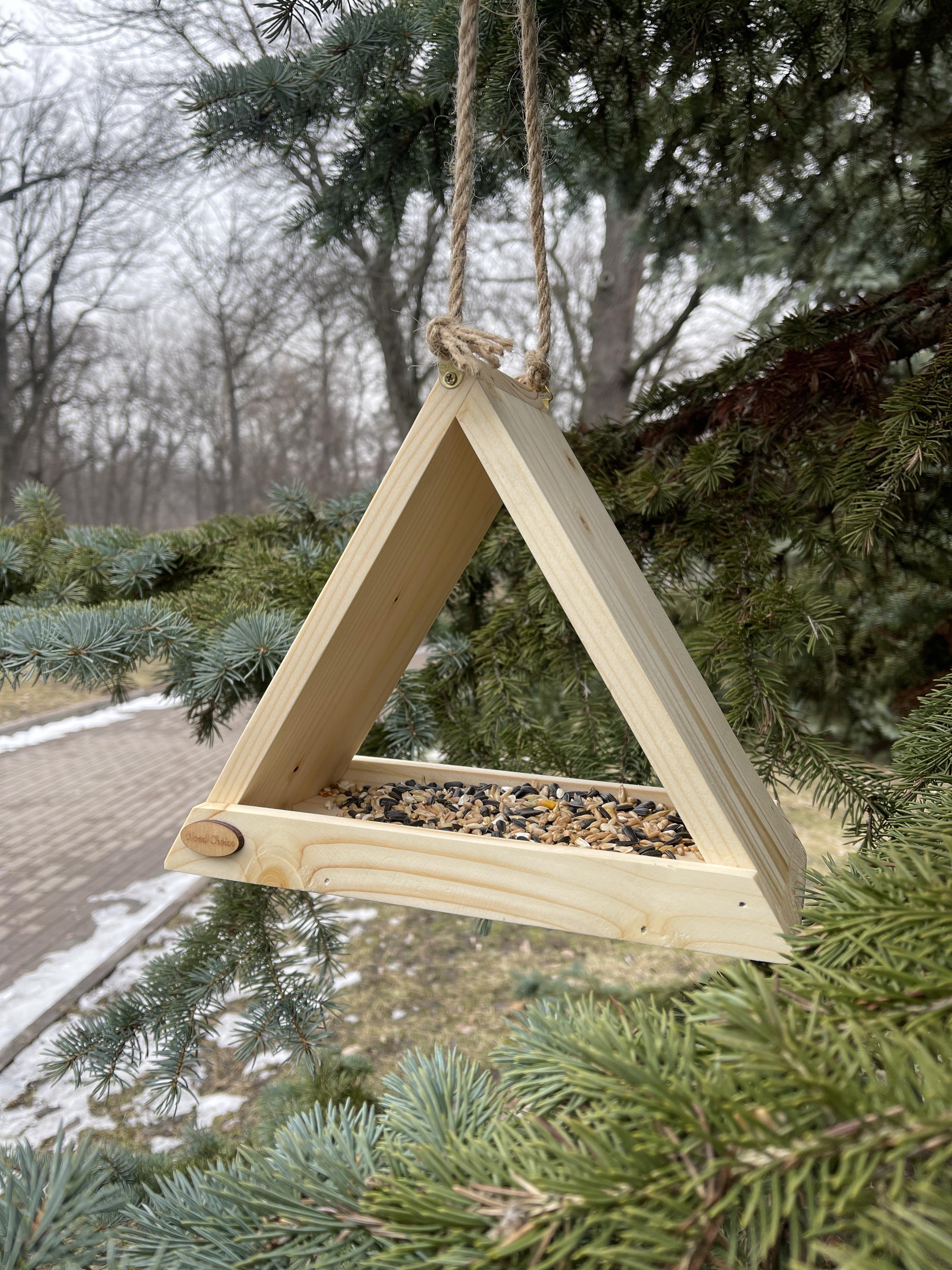 Кормушка для птиц подвесная 27х14х23 Деревянный (236) - фото 3 Кормушка для птиц подвесная 27х14х23 Деревянный (236) - фото 3