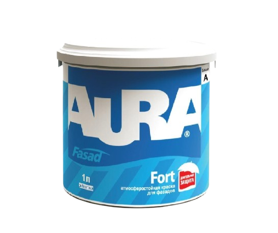 Краска силиконизированная фасадная Aura FASAD FORT 1 л Белый В1 (1519835459)