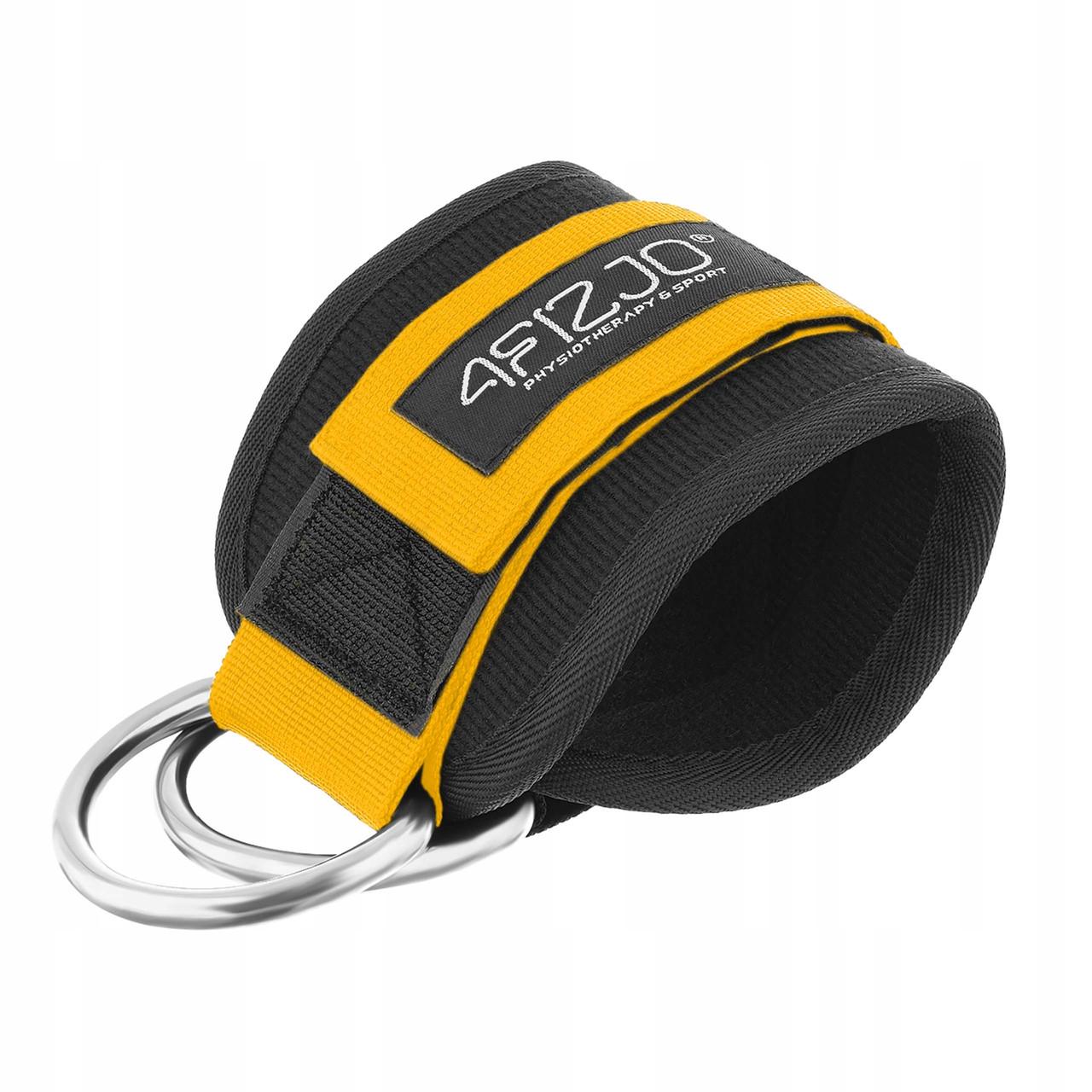 Манжети для тяги 4fizjo Ankle Strap 2 шт. Black/Orange (P-5907739314826)