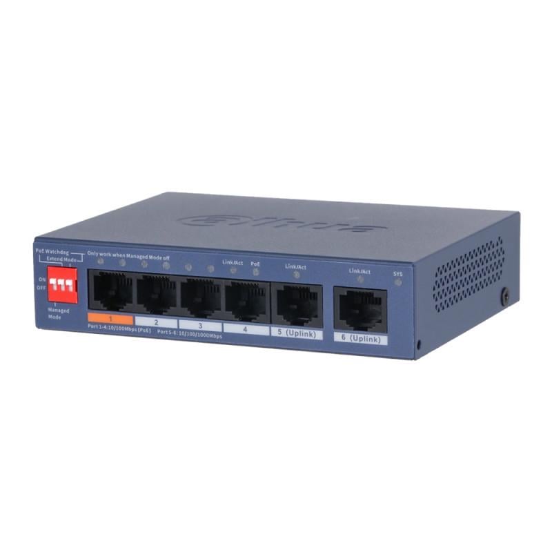 Коммутатор управляемый Dahua DH-CS4006-4ET2GT-60 PoE 6 портов