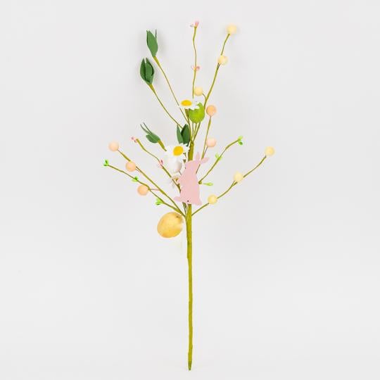 Декоративная веточка Пасхальный кролик 47 см (5107-018)