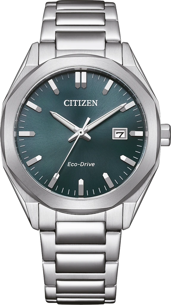 Наручний годинник чоловічий Citizen BM7620-83X Eco-Drive з сталевим корпусом/зеленим циферблатом та водозахистом 100 м
