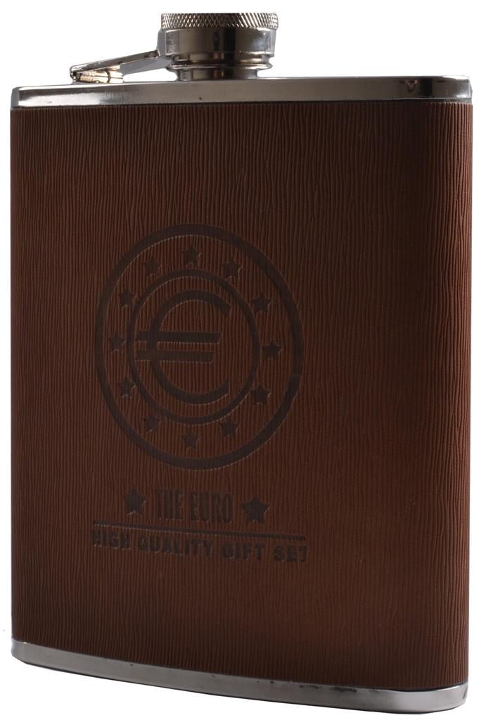 Фляга Euro 531 мл нержавеющая сталь Коричневый