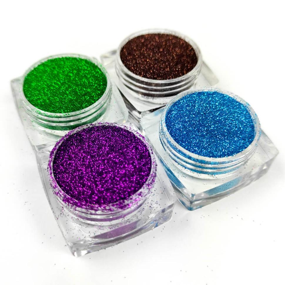 Набір гліттера для біо-тату №3 Базовий 4 шт. Різнокольоровий (glitter-set-4x-3)
