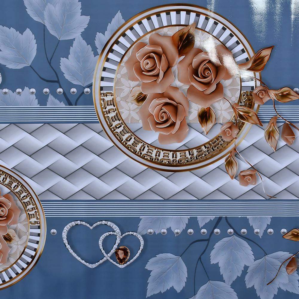 Клеенка ПВХ глянцевая Stenson Glossy 3-х шаровая на тканевой основе 1,37х20 м Разноцветный (MA-5290) - фото 2