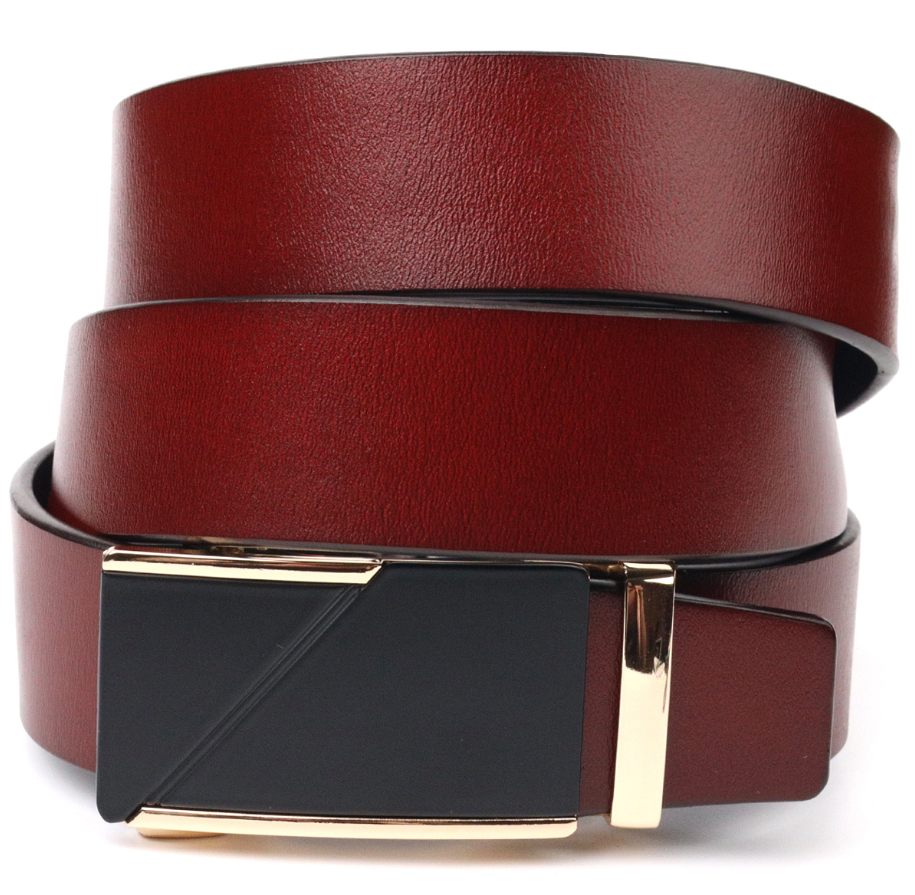 Ремінь чоловічий шкіряний VINTAGE Leather Belt 21479 двосторонній Коричневий (55266)