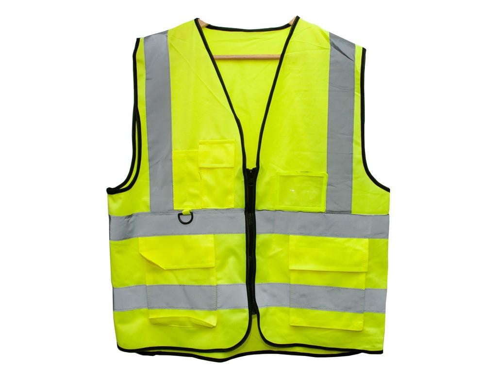 Жилет світловідбивний сигнальний з кишенями 160 г XXL Лимонний (P-1520)