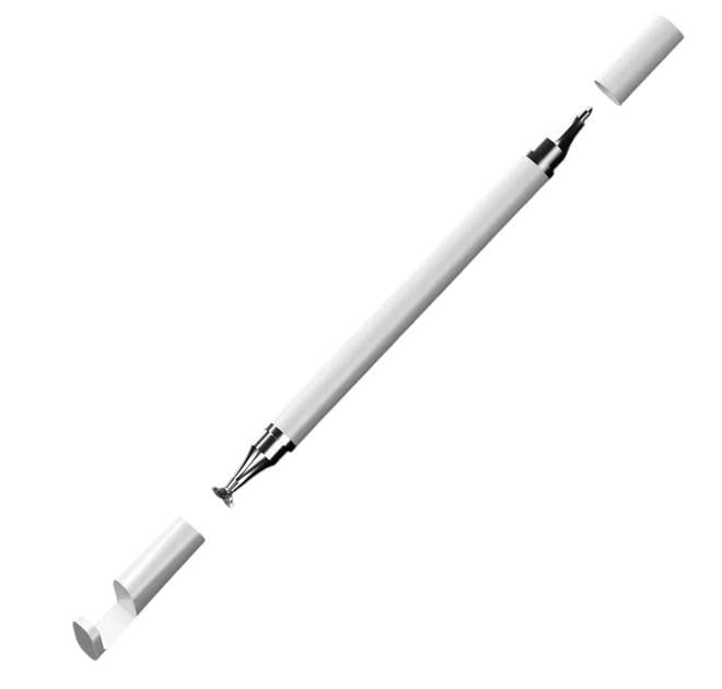 Стилус для рисования двухсторонний 2в1 Белый