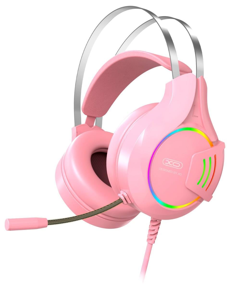 Наушники компьютерные игровые с гарнитурой XO GE-04 Розовый