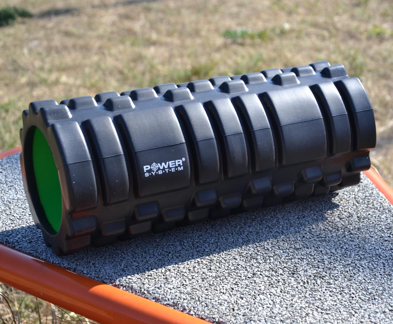 Ролик масажний Power System PS-4050 Fitness Foam Roller 33x15 см Black/Green - фото 7