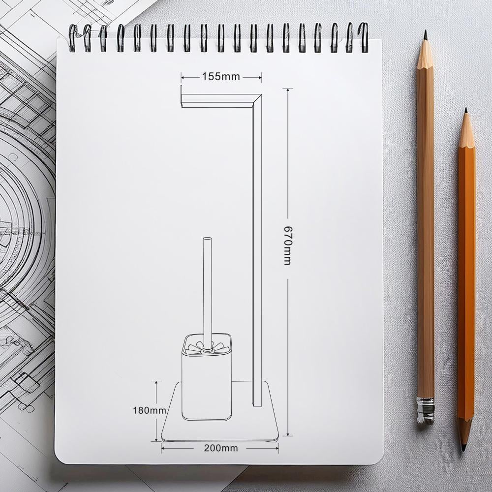 Стойка-держатель AWD interior туалетной бумаги и щетки 20x66,7x18 см Хром (AWD02071975) - фото 4 Стойка-держатель AWD interior туалетной бумаги и щетки 20x66,7x18 см Хром (AWD02071975) - фото 4
