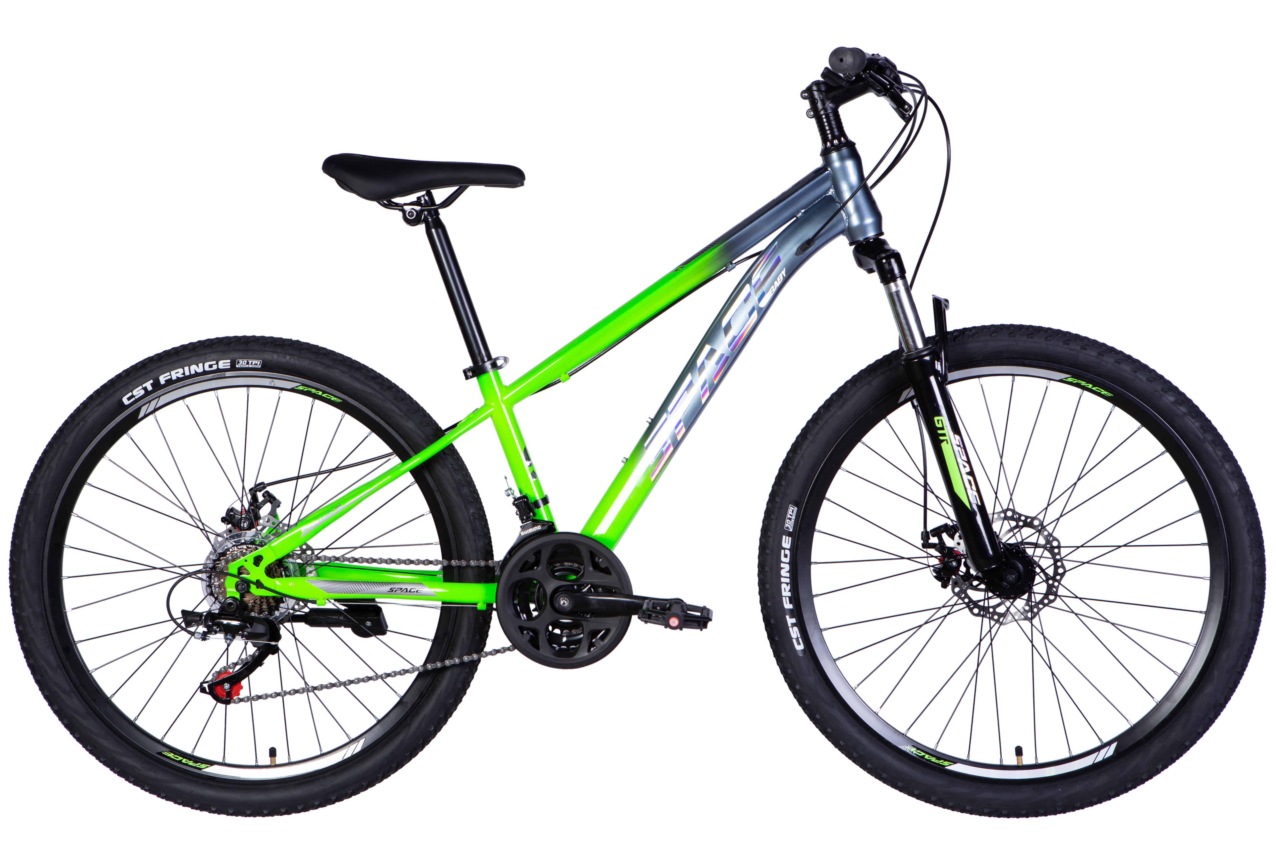 Велосипед ST 2025 26" SPACE MARS DD FR рама 13" Зелено-сріблястий (OPS-SP-26-037)