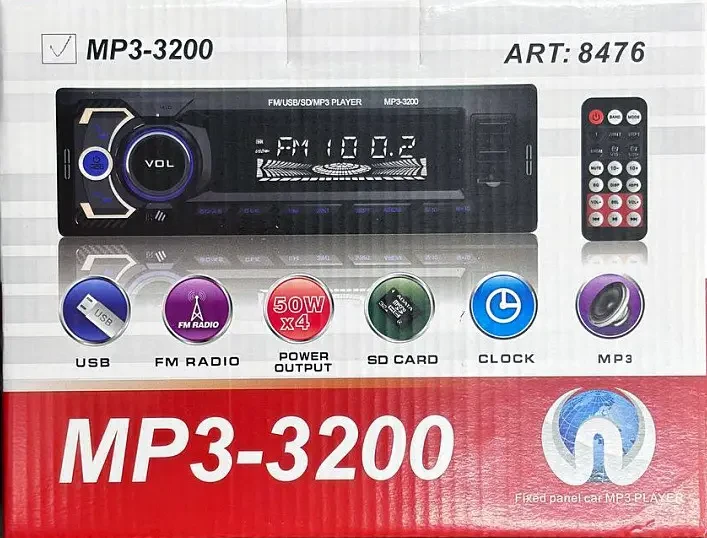 Автомагнітола MP3-3200 4x50W для авто з Bluetooth/USB/microSD/AUX (8476) - фото 3