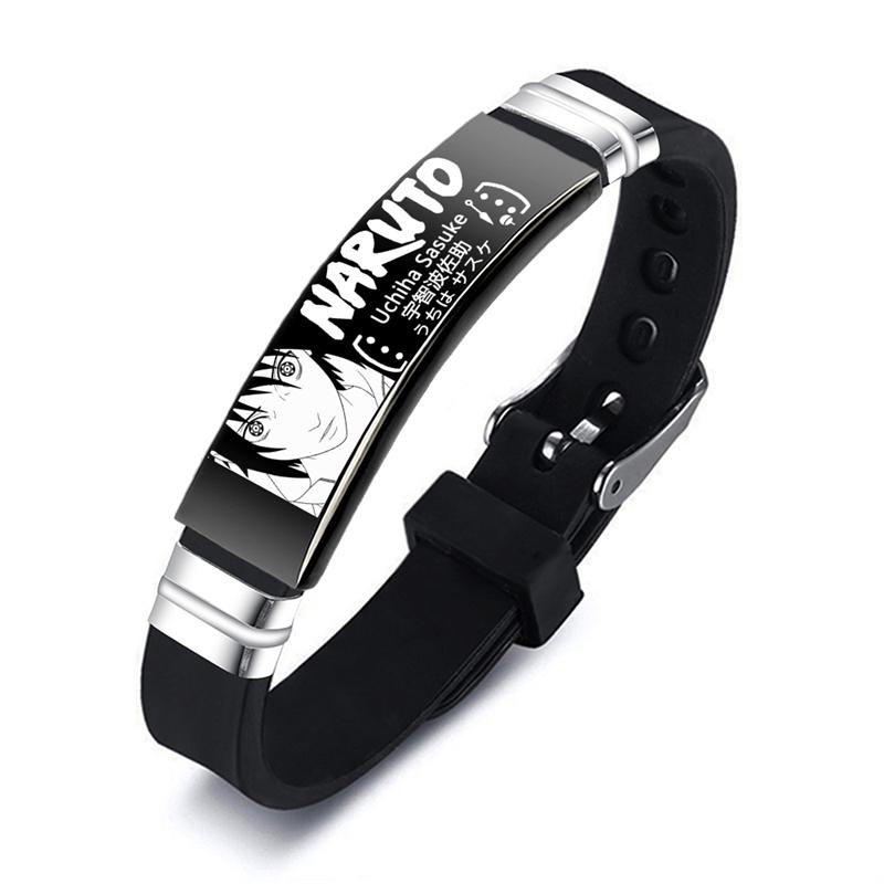 Браслет Uchiha Sasuke из медицинской стали на силиконовом ремешке 20 см (BSS-132)