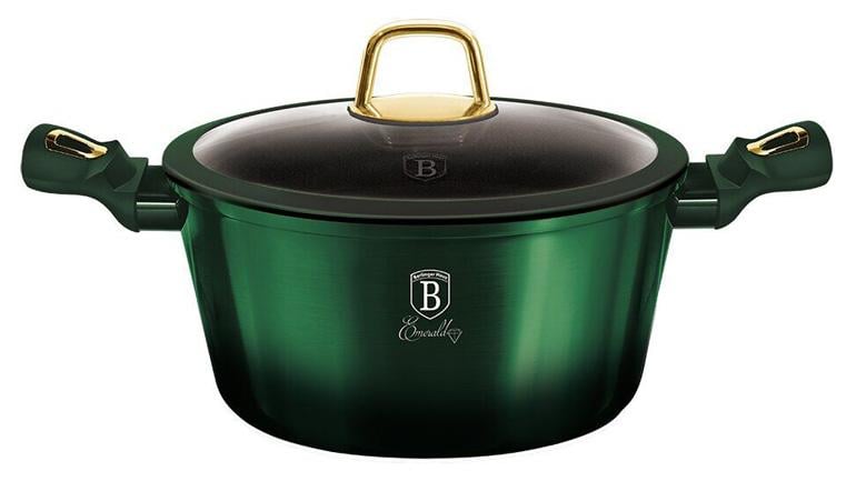 Каструля Berlinger Haus Emerald Collection 4,1 л з титановим покриттям (BH-6058)
