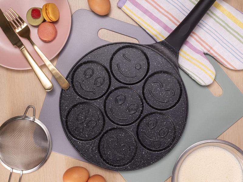 Сковорода Kamille улыбка для оладий с антипригарным покрытием без индукции 26 см - фото 8