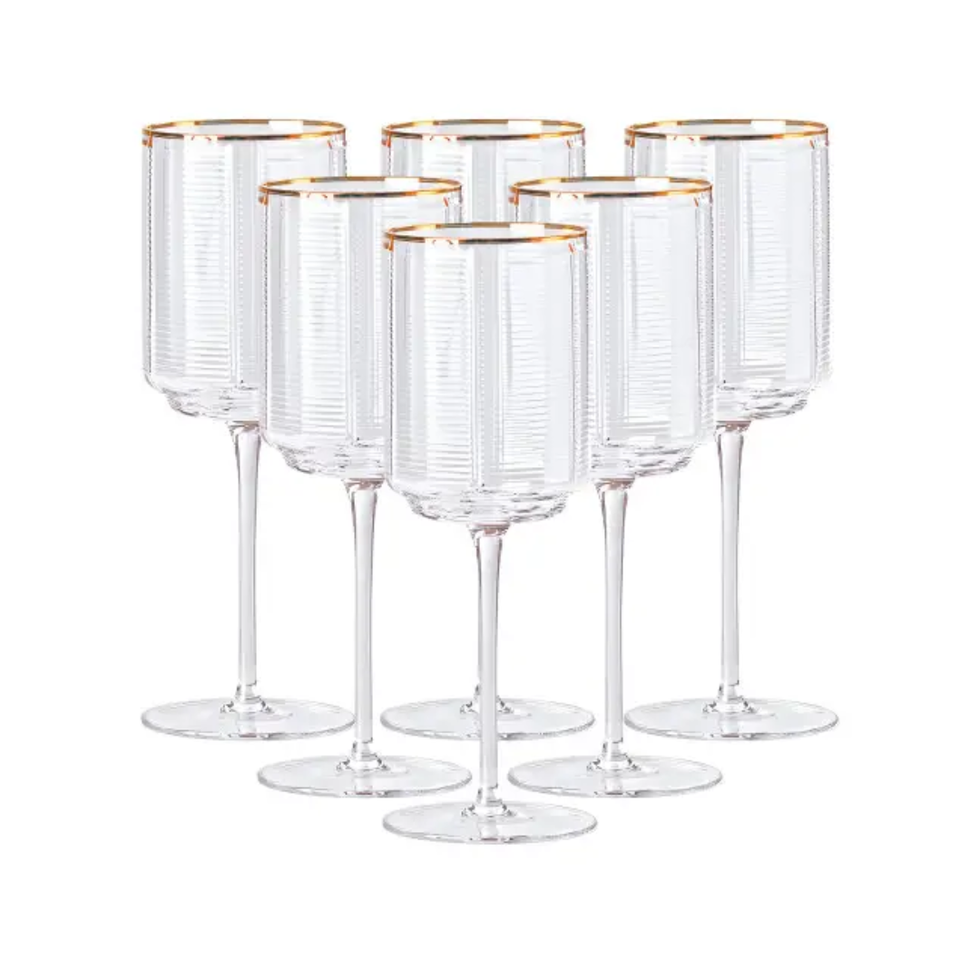 Набір келихів для вина Stunning 6 штук по 450 мл Прозорий (p-04) - фото 1