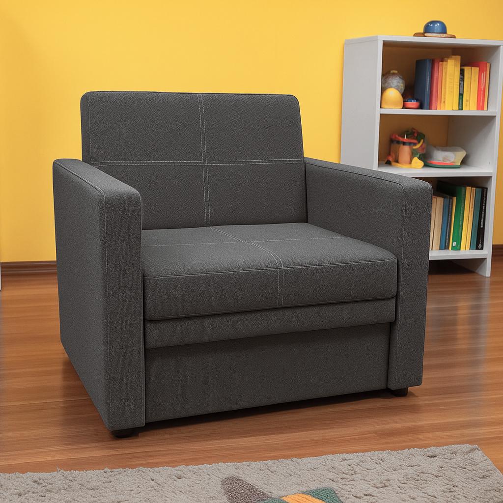 Диван-крісло м'який розкладний Tobi Sho Максіан рогожка Bahama 1140х850х830 мм 32/Темно-сірий - фото 2 Диван-крісло м'який розкладний Tobi Sho Максіан рогожка Bahama 1140х850х830 мм 32/Темно-сірий - фото 2