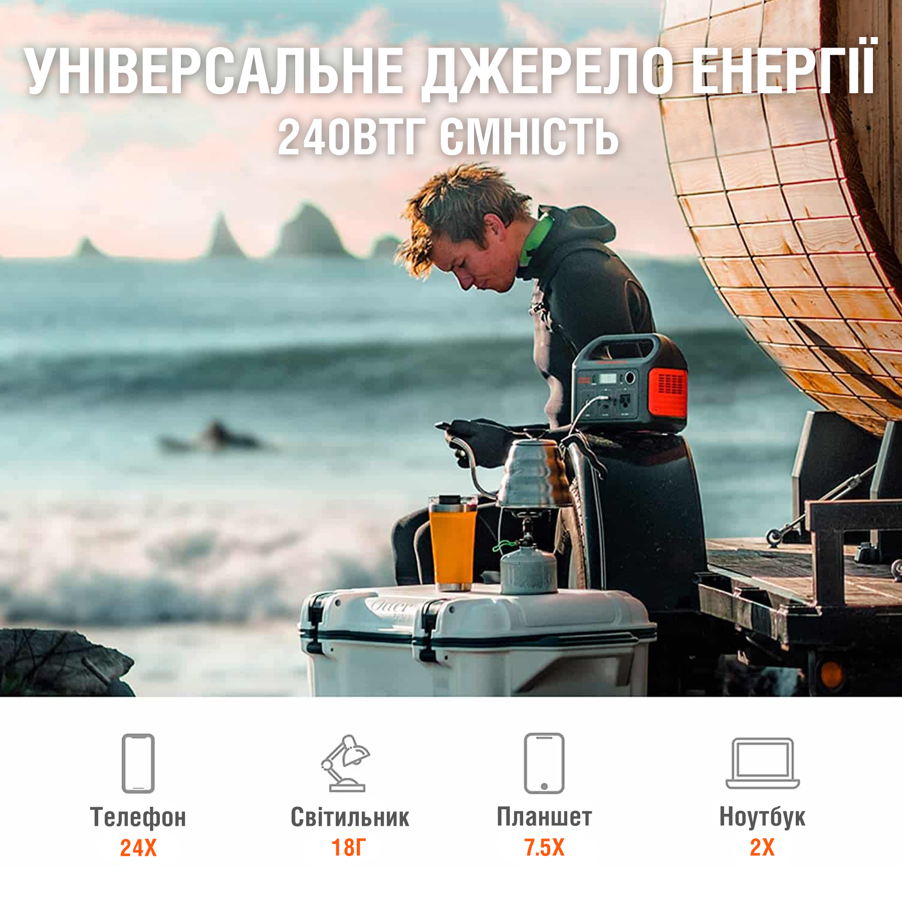 Станція резервного живлення Jackery Explorer 240 EU 240 Вт/г 200 Вт (9278813) - фото 4