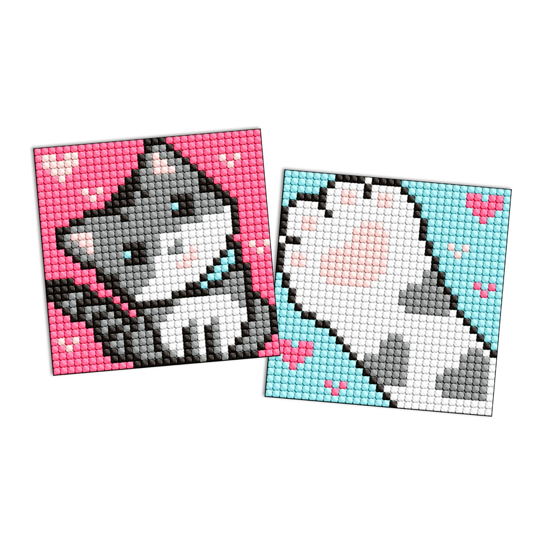 Алмазная мозаика Ideyka Серый пушистик 9х9 см (VM-127-A-322)