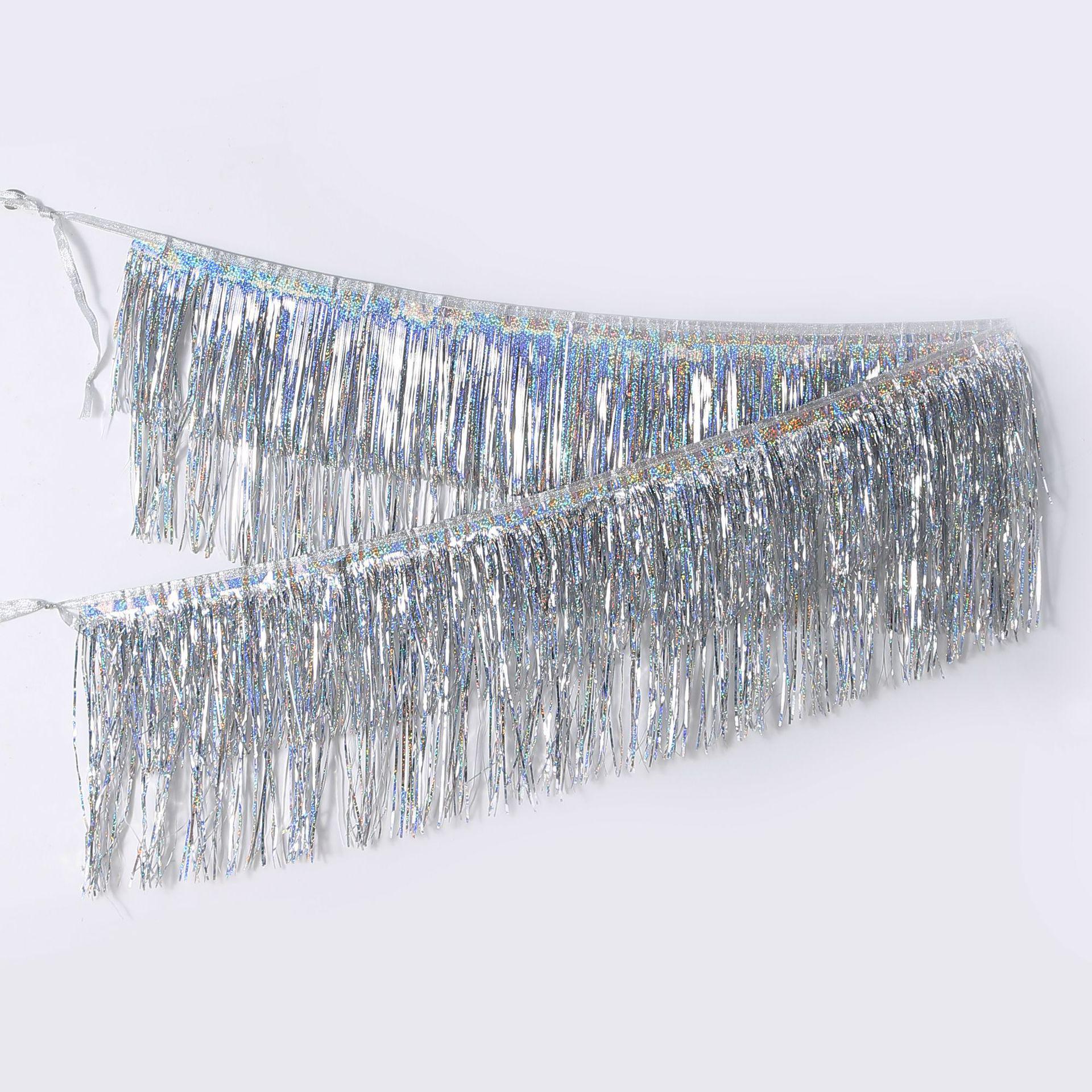 Гирлянда дождик с голограммой для праздника 200x25 см Серебристый (188600) Гирлянда дождик с голограммой для праздника 200x25 см Серебристый (188600)