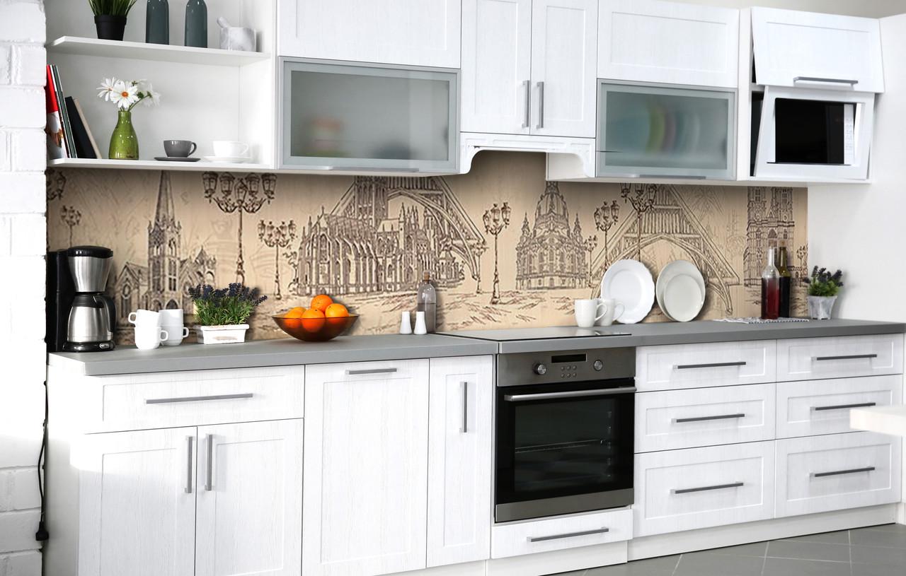 Кухонный фартук Тайны готики виниловый самоклеющийся 60х250 см