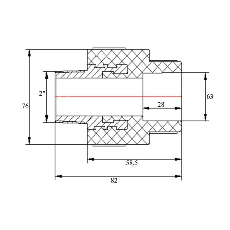 Муфта PPR Blue Ocean 63х2" НР (FRRS00006402) - фото 2 Муфта PPR Blue Ocean 63х2" НР (FRRS00006402) - фото 2