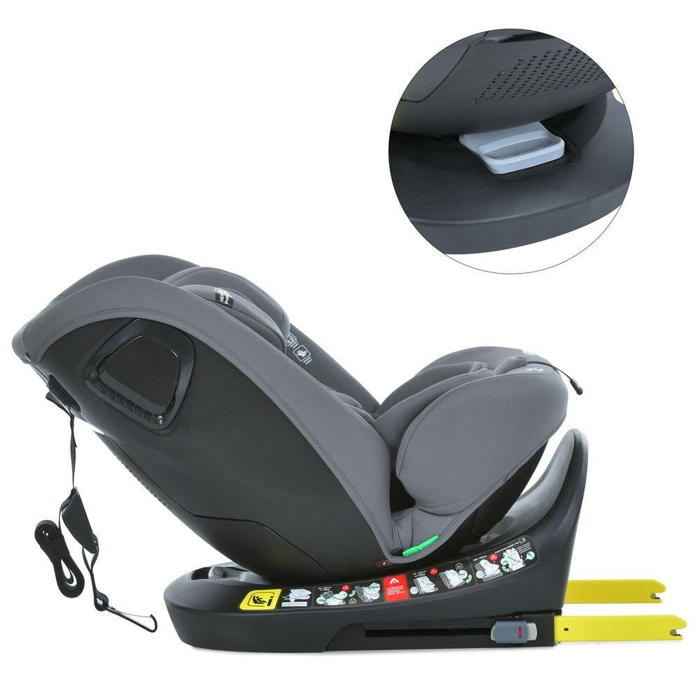 Автокрісло від народження El Camino ME 1188 i-HOLD i-SIZE R129 з поворотом на 360° до 150 см Shadow Gray (2763045294) - фото 4